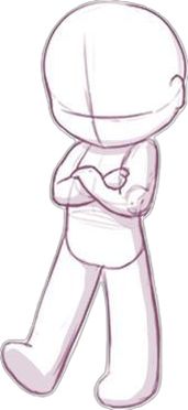 a drawing of a person with their arms crossed
