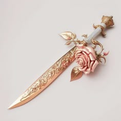 Rose Knife, Pretty Dagger, Pink Dagger, Flower Knife, Knives Pretty, Rose Blade, Princess Dagger, Princess Knives, Ethereal Dagger