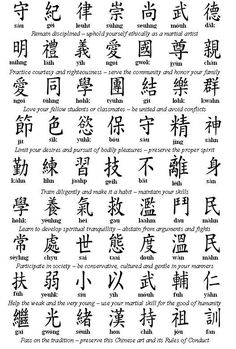 Code of conduct Spiritual Chinese Symbols, Ip Man Code Of Conduct, Ip Man Code Of Conduct In Chinese, Ip Man Code Of Conduct Tattoo, Ip Man Code Of Conduct Tattoo Ideas, Ip Man Code Of Conduct Tattoo Meaning, Kanji Characters For Century, Chinese Philosophy Symbols, Samurai Kanji Meaning