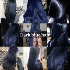 Dark Blue Hair Shades, Very Dark Blue Hair Dye, Midnight Blue Hair Short, Dark Blue Dyed Hair, Midnight Blue Hair Dye On Brown Hair, Dark Navy Blue Hair, Navy Dark Blue Hair, Dark Blue Hair Dye On Black Hair, Dark Dark Blue Hair