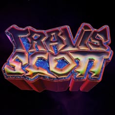 the words give rock written in neon colors on a black background with purple and blue lights