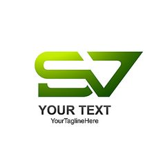 the letters s and v are green