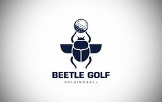 the beetle golf logo is shown on a white background