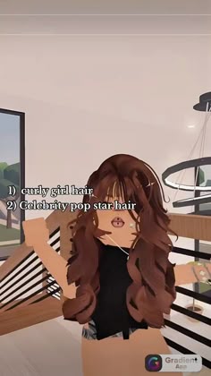 an animated image of a woman with long red hair