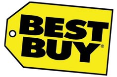 the best buy sign is yellow and black