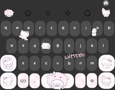 an animated keyboard with different animals on it