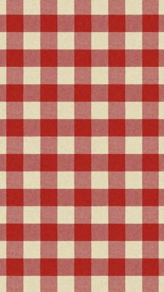 a red and white checkered table cloth
