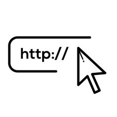 a black and white icon with the word'htpp / / > '