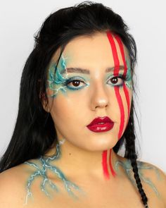 Thor Face Paint, Thor Makeup Looks, Thor Makeup, Marvel Makeup Ideas, Thor Hammer Face Paint, Marvel Inspired Makeup Looks, Marvel Makeup Looks, Thor Inspired Makeup, Marvel Characters Makeup