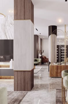 the lobby is clean and ready for customers to use