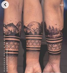 two people are holding hands with tattoos on their arms and the other hand is in front of them