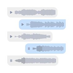 Audio record concept Voice messages set Record voice message for phone correspondence Voice messages with sound wave for social media chat Vector illustration on a white background | Premium Vector Voice Message Messenger, Modern Flat, Sound Waves, Audio Design, Social Networks, White Background, Sound, The Voice, Vector Illustration