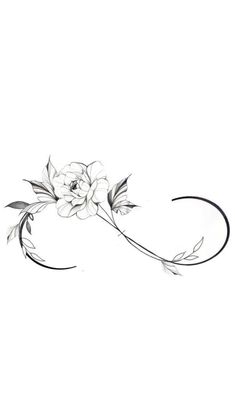 a drawing of a white flower on a white background with the word love written below it