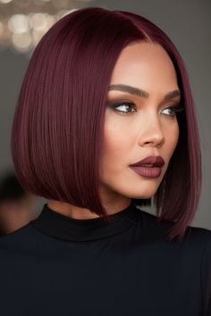 Dark Hair Color Ideas for Spring 2025 – 20 Trendy & Unique Looks for Brunettes Burgundy Hair Color Short Hair, Winter Hair Colors 2025, Bob Color Ideas, Dark Cherry Balayage, Short Red Brown Hair, Red Lob Haircut, Dark Burgundy Bob, Burgundy Hair Bob, Short Hair Color Ideas Unique
