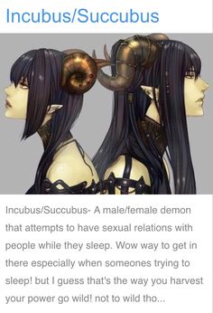 Incubus Demon, Female Demons, Pop Art Girl, Legends And Myths, Incubus, Demon Girl, Gothic Anime, Demon Art, Mystical Creatures
