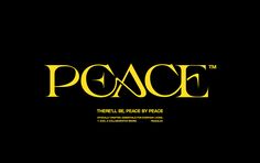 the logo for peace is shown on a black background