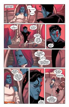 a comic strip with an image of two people talking to each other and one person in the