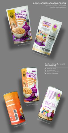 the packaging design is designed to look like it has cereal on top and oatmeal in the bottom