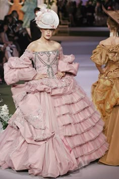 Rococo Inspired Fashion, Marie Antoinette Style Evening Ball Gown, Dior Marie Antoinette, Rococo Style Fashion, Dior Rococo, Marie Antoinette Runway, Rococo Runway, Rococo Fashion Runway, Marie Antoinette Runway Fashion