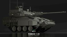 an army tank is shown in this black and white photo with the caption power 1 - 23