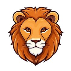 a lion's head with an angry look on its face