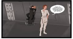 a comic strip with two people talking to each other