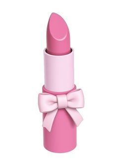 a pink lipstick with a bow on it