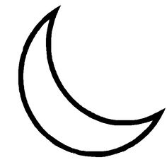 a black and white image of a crescent