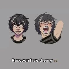 two people with glasses and one has his mouth open while the other is holding their hand up