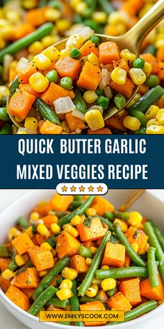a white bowl filled with mixed veggies next to another bowl full of vegetables
