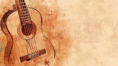 an acoustic guitar on a grungy background