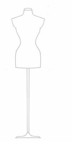 a drawing of a dress form on a mannequin
