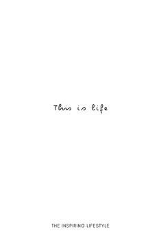 there is a black and white photo with the words'this is life'written on it