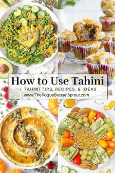 different types of food with the title how to use tahitii, tips, and ideas