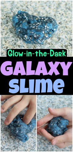 how to make glow in the dark galaxy slime for kids and adults with this easy recipe