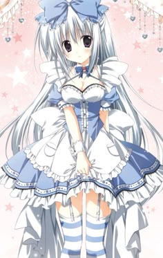 Cutecore Anime Art, Anime White Rabbit, Gochiusa Gif, Anime Bunny Kawaii, Is The Order A Rabbit Wallpaper, Bunny Magical Girl, Kafuu Chino Figure, Chino Kafuu Pfp, Blue Bunny Anime