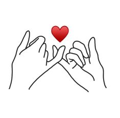 two hands are holding a red heart