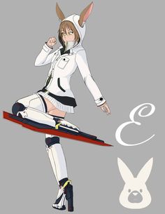 an anime character is sitting on the ground with her legs crossed and one leg bent