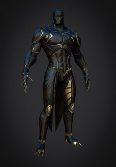 an image of a man dressed as the black panther in 3ds maxped form