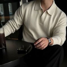 White Collar Outfit, Casual Classy Man Outfit, Fashion Aesthetics Types Men, Outfit Elegant Men, Style Aesthetics Types Men, Man Classy Outfit, Men Outfits Elegant, Classy Outfits Men Casual, Men’s Fashion Aesthetic Types