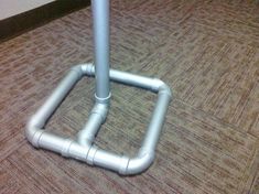 a metal object on the floor in an office