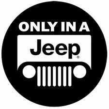 jeep only in a jeep sticker