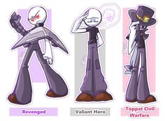 an image of some cartoon characters with different expressions on their faces and body parts,