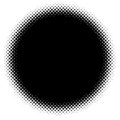 an abstract black and white background with halftone dots in the shape of a circle