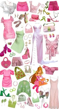 Winx Outfit Inspo, Flora Outfit, Winx Club Aesthetic Outfits, Winxcore Outfits, Winx Club Fashion, Wind Club Inspired Outfits, Winx Outfit Ideas, Winx Fashion Aesthetic, Winx Club Clothes