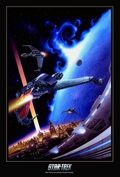 the star trek movie poster is shown