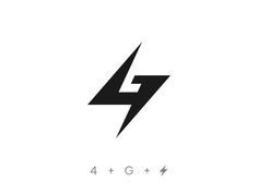 the lightning symbol is shown in black and white