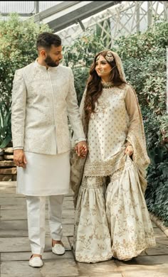 Off White Wedding Dress Pakistani, Mens Nikkah Outfit, Men’s Nikkah Outfit, Nikkah Matching Outfits, Mens White Nikkah Outfit, Matching Nikkah Outfits, Nikkah Dress For Groom, Off White Nikah Dress Pakistani, Nikkah Couple Outfit