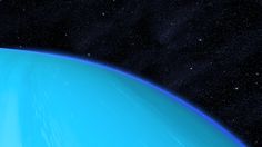 an artist's rendering of a planet with stars in the background and blue sky