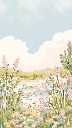 Wallpapers For Call Background, Aesthetic Spring Iphone Wallpaper, Drawn Wallpaper Iphone, Pretty Lock Screen, Spring Phone Backgrounds Aesthetic, Simple Cute Phone Wallpaper, Cute Wallpaper Cottagecore, Pastel Cute Aesthetic, Cute Lock Screen Wallpaper Phone Wallpapers Pattern